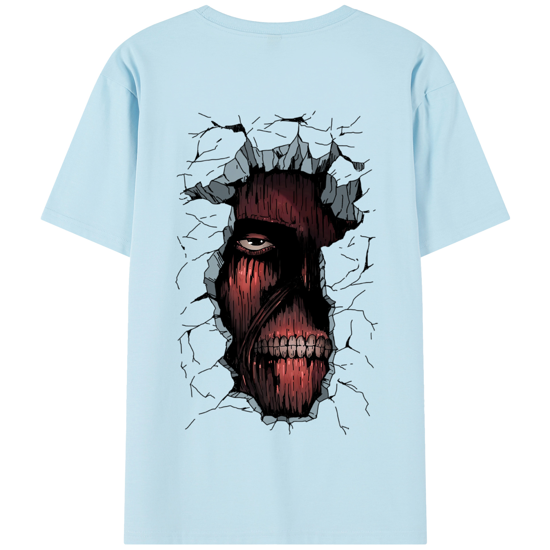（画像用） 進撃の巨人 Attack on Titan 綿100％半袖Tシャツ（背面プリント）